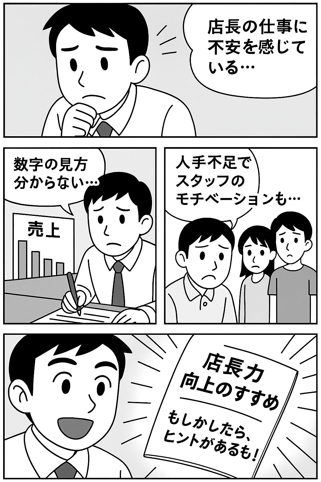 店長力向上のすゝめ4コマ漫画